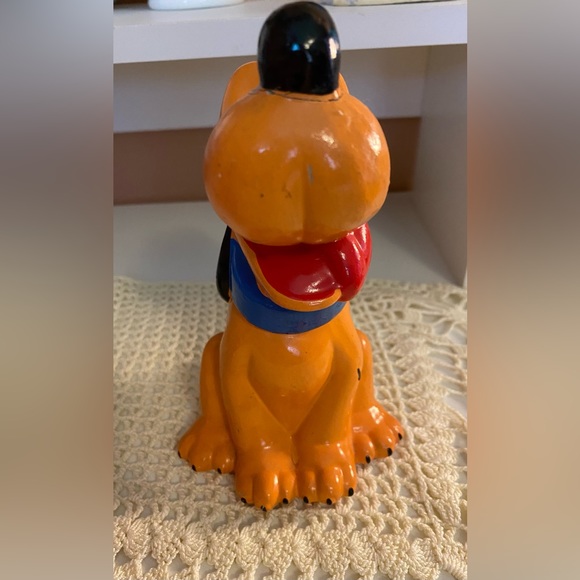 Walt Disney Productions Pluto vintage coin bank in orange - Picture 3 of 9